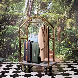 Hotel luggage trolley